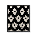 Southwestern Pattern 542 Black and Linen White Framed Canvas Print Gallery Image 8