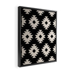 Southwestern Pattern 542 Black and Linen White Framed Canvas Print Gallery Image 2
