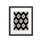 Southwestern Pattern 542 Black and Linen White Framed Art Print Gallery Image 6