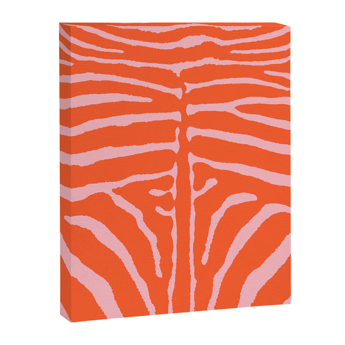 Zebra Orange and Pink 241 Canvas Print Gallery Image 1