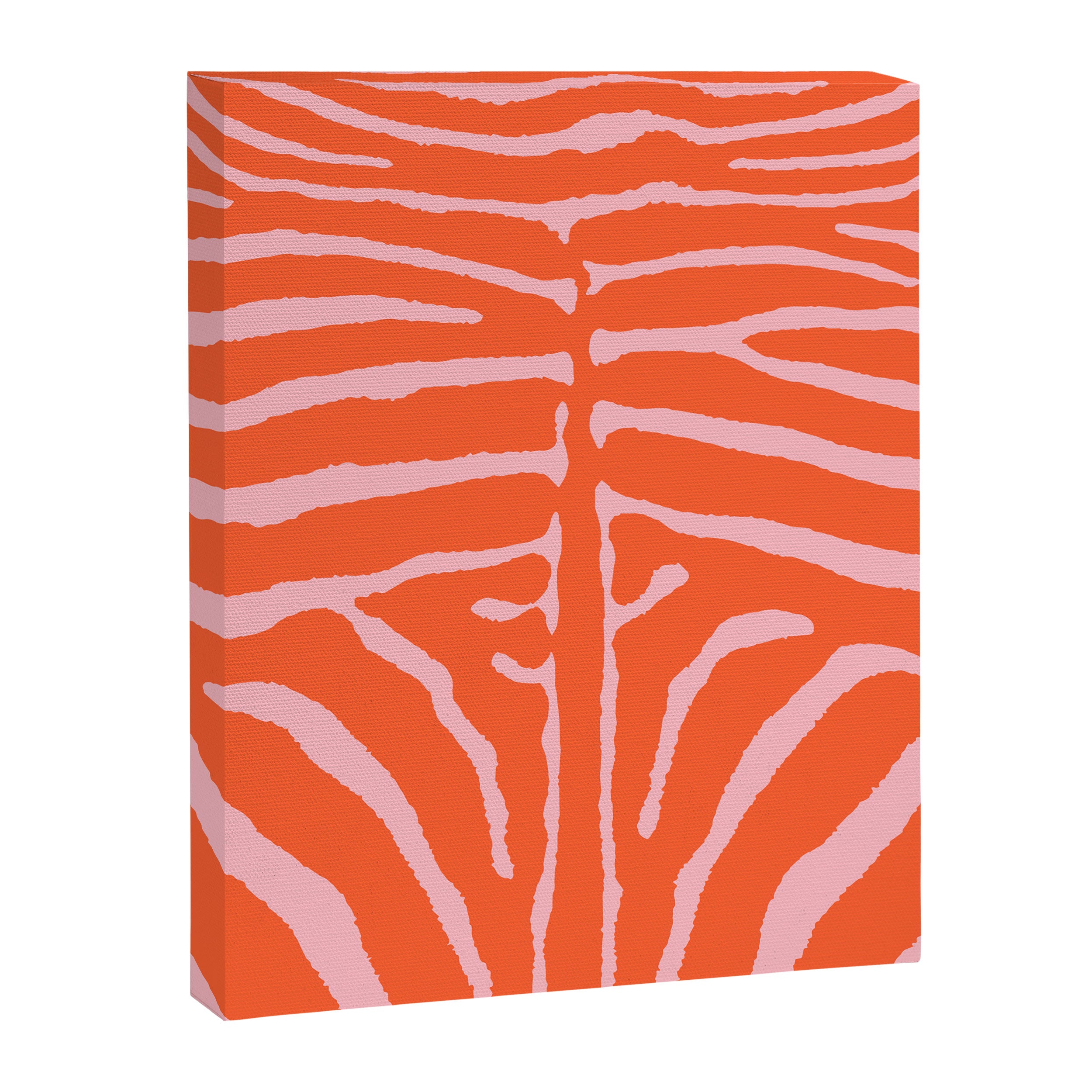 Zebra Orange and Pink 241 Canvas Print Gallery Image 8