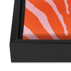 Zebra Orange and Pink 241 Framed Canvas Print Gallery Image 3