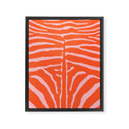 Zebra Orange and Pink 241 Framed Canvas Print Gallery Image 8