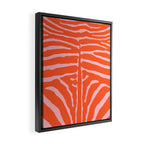 Zebra Orange and Pink 241 Framed Canvas Print Gallery Image 2