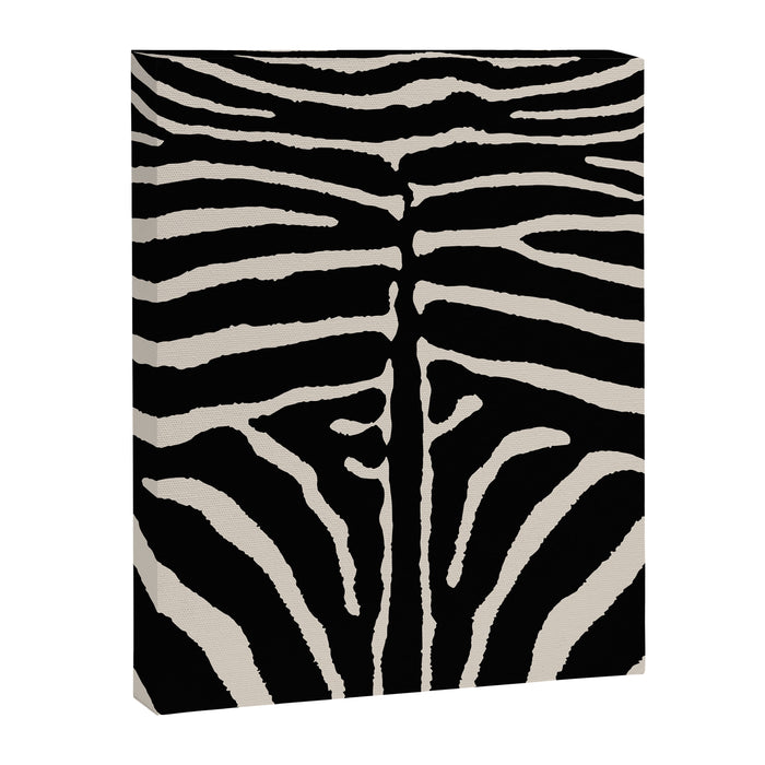 Zebra Wild Animal Print 237 Black and Linen White Canvas Print Gallery Image 1