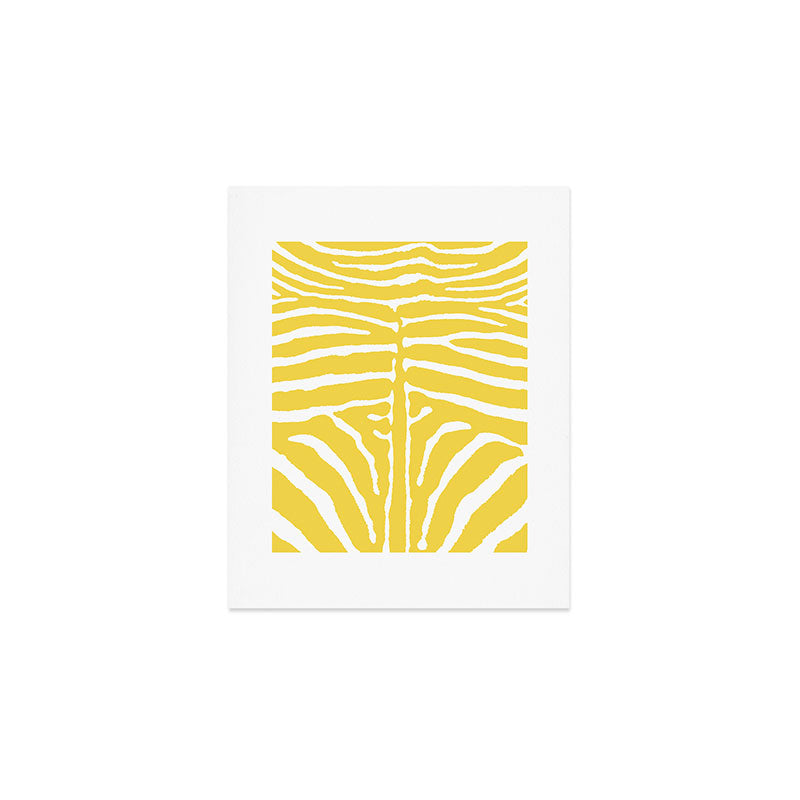 Zebra Wild Animal Print 240 Yellow Art Print Gallery Image 1