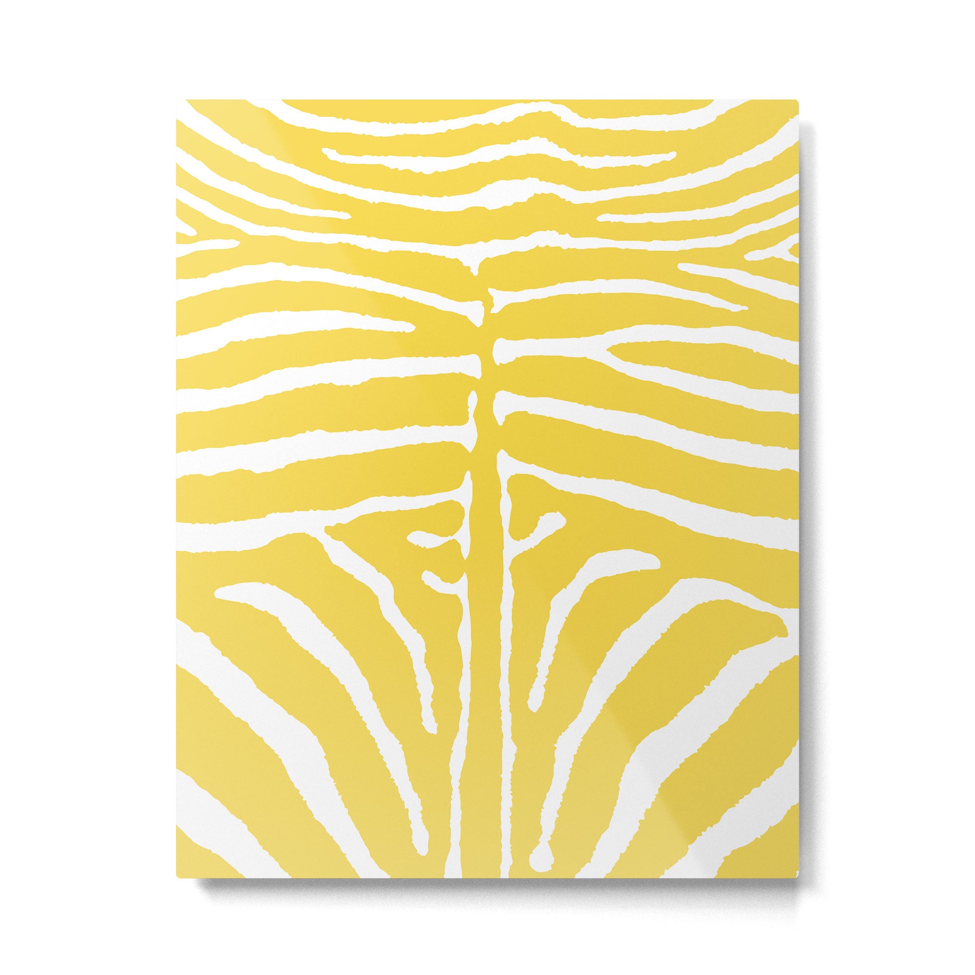 Zebra Wild Animal Print 240 Yellow Metal Print Gallery Image 6