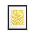 Zebra Wild Animal Print 240 Yellow Framed Art Print Gallery Image 6