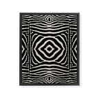 Zebra Wild Animal Print 724 Black and Linen White Framed Canvas Print Gallery Image 8