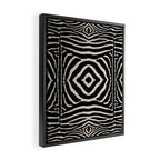 Zebra Wild Animal Print 724 Black and Linen White Framed Canvas Print Gallery Image 2