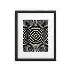 Zebra Wild Animal Print 724 Black and Linen White Framed Art Print Gallery Image 6