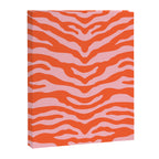 Zebra Wild Animal Print Orange and Pink Canvas Print Gallery Image 8