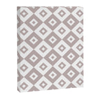 Diamond Check Pattern Beige Gray 2 Canvas Print Gallery Image 8
