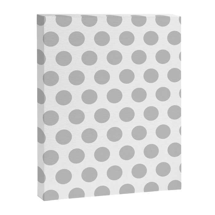 Gray and White Polka Dots 771 Canvas Print Gallery Image 1
