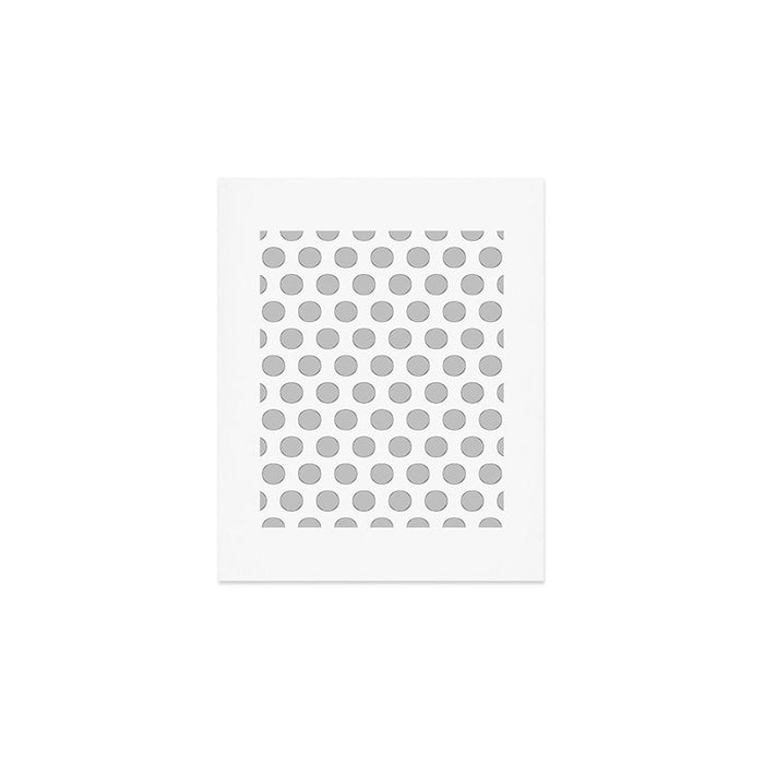 Gray and White Polka Dots 771 Art Print Gallery Image 1
