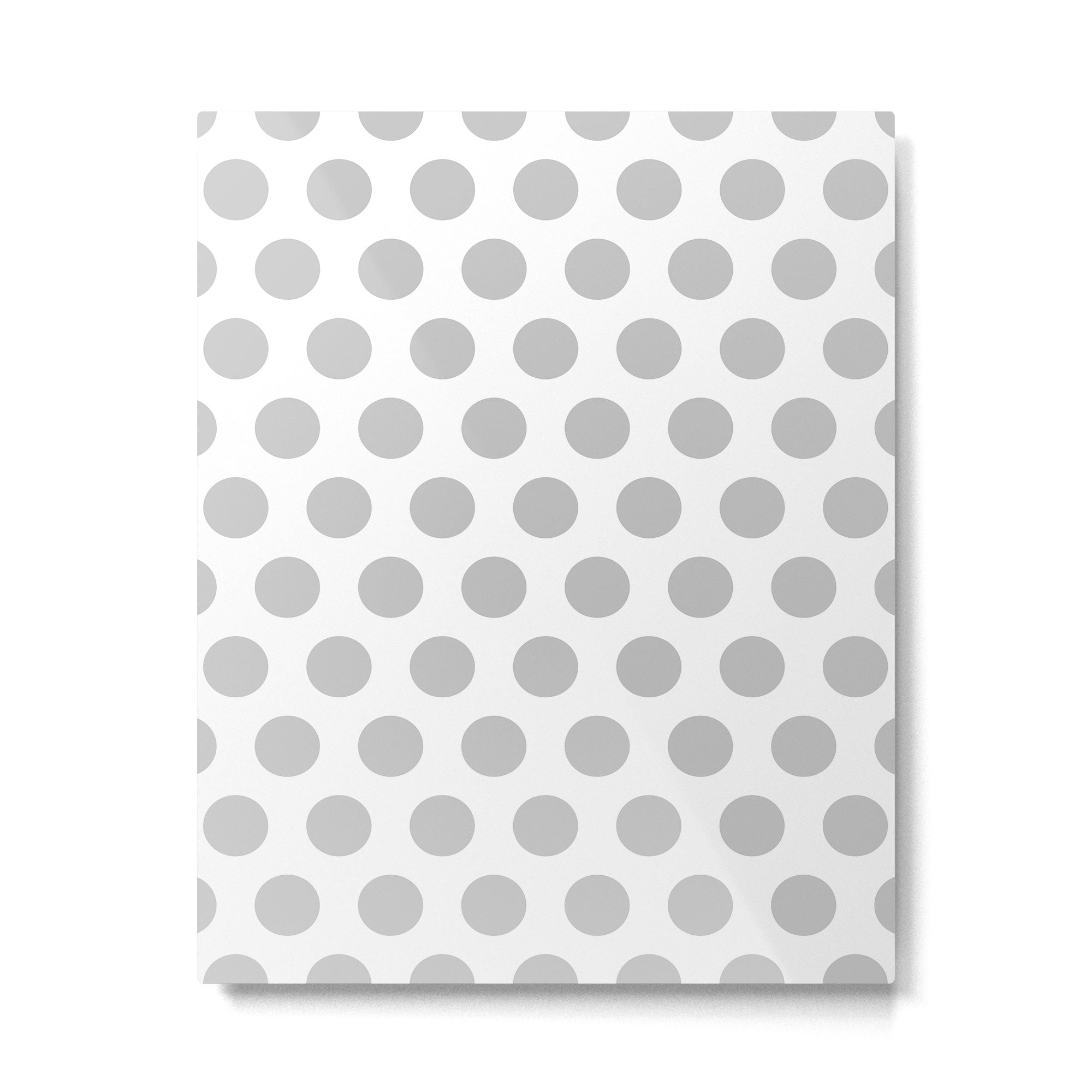 Gray and White Polka Dots 771 Metal Print Gallery Image 6