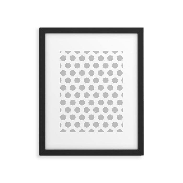 Gray and White Polka Dots 771 Framed Art Print Gallery Image 1
