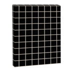 Grid Pattern Black and Linen White Canvas Print Gallery Image 8