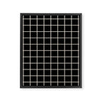 Grid Pattern Black and Linen White Framed Canvas Print Gallery Image 8