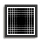 Grid Pattern Black and White 2 Framed Art Print Gallery Image 1