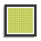 Grid Pattern Chartreuse 2 Framed Art Print Gallery Image 1