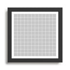 Grid Pattern Gray 2 Framed Art Print Gallery Image 1