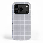 Grid Pattern Gray 2 iPhone Case Gallery Image 1