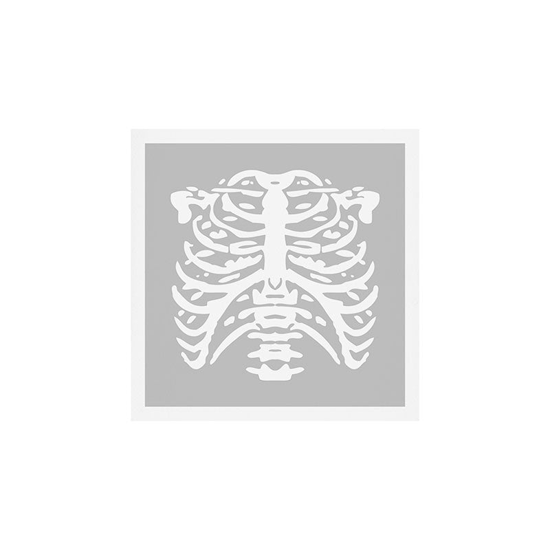 Human Rib Cage Pattern Gray 2 Art Print Gallery Image 1