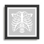 Human Rib Cage Pattern Gray 2 Framed Art Print Gallery Image 1