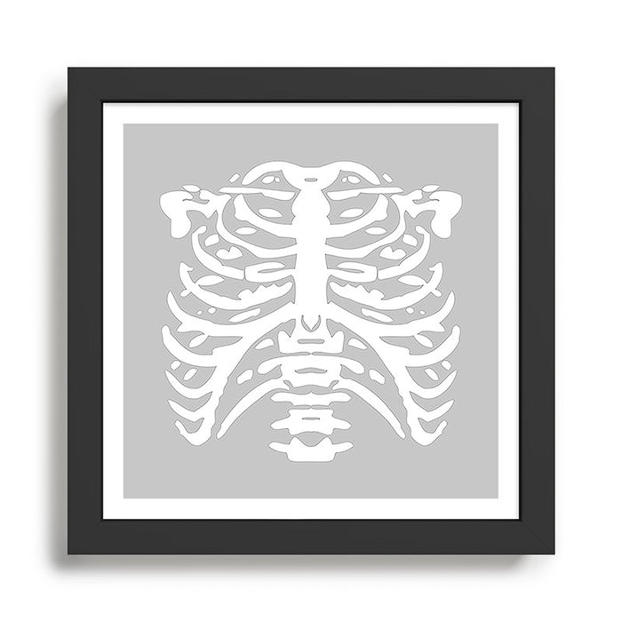 Human Rib Cage Pattern Gray 2 Framed Art Print Gallery Image 1
