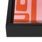 Mid Century Modern Abstract 921 Mid Mod Orange and Pink Framed Canvas Print Gallery Image 3