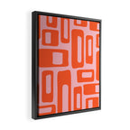 Mid Century Modern Abstract 921 Mid Mod Orange and Pink Framed Canvas Print Gallery Image 2