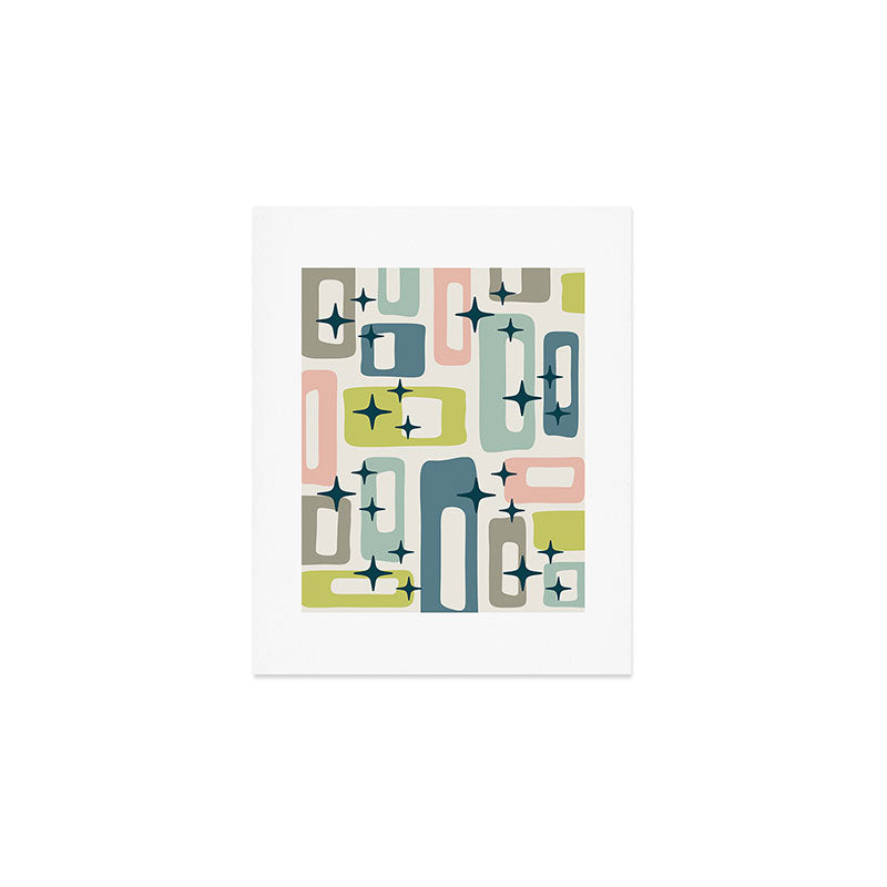 Mid Century Modern Abstract Pattern 236 Mid Mod Googie Art Print Gallery Image 1