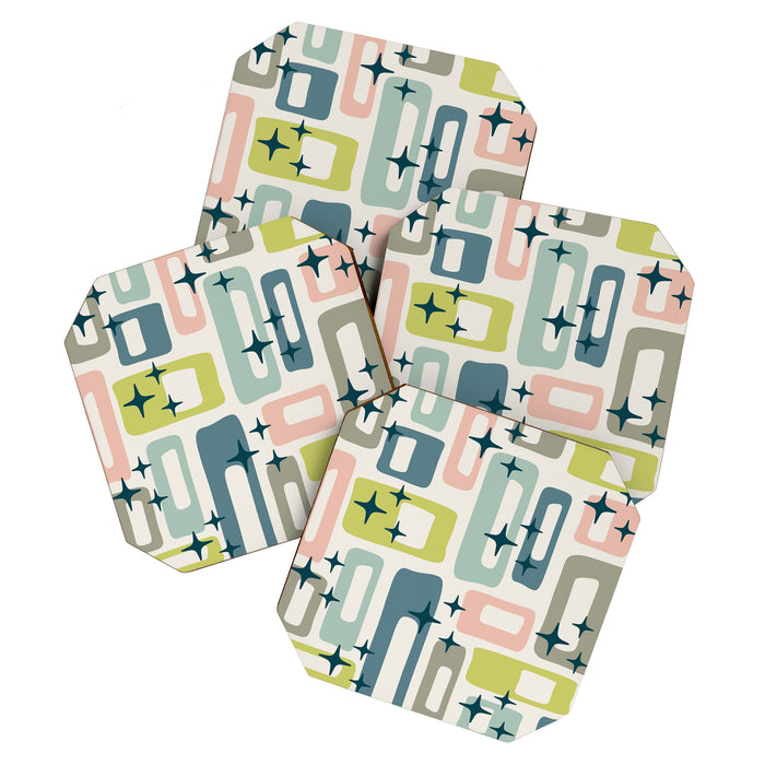 Mid Century Modern Abstract Pattern 236 Mid Mod Googie Coaster Gallery Image 1