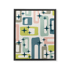 Mid Century Modern Abstract Pattern 236 Mid Mod Googie Framed Canvas Print Gallery Image 8