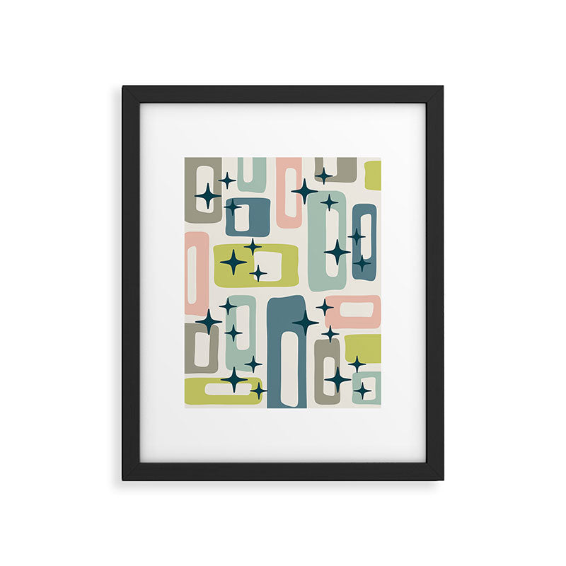 Mid Century Modern Abstract Pattern 236 Mid Mod Googie Framed Art Print Gallery Image 6