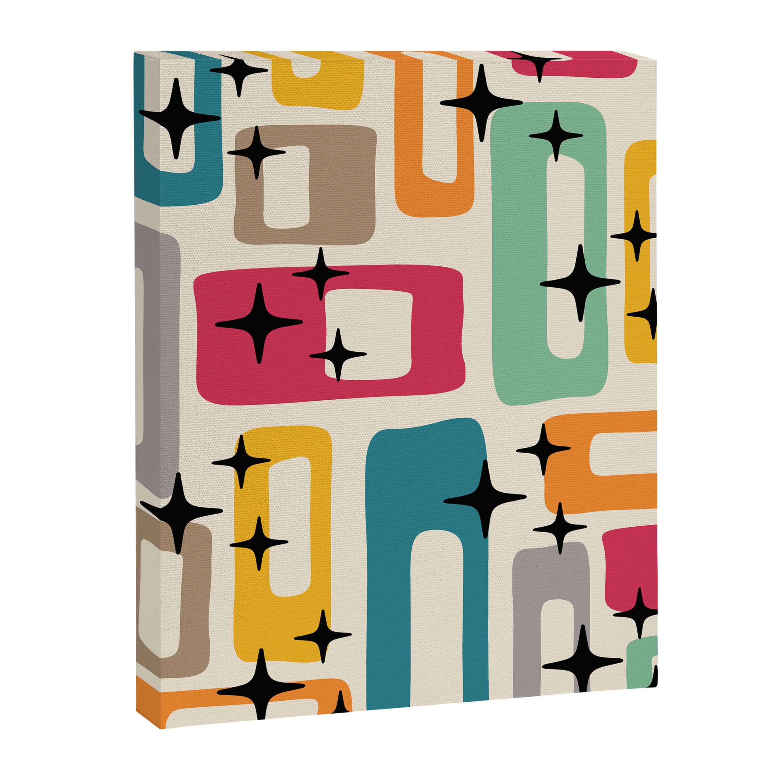 Mid Century Modern Abstract Pattern 242 Mid Mod Googie Canvas Print Gallery Image 8