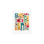 Mid Century Modern Abstract Pattern 242 Mid Mod Googie Art Print Gallery Image 1