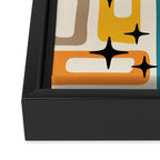 Mid Century Modern Abstract Pattern 242 Mid Mod Googie Framed Canvas Print Gallery Image 3