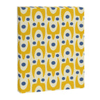 Mid Century Modern Abstract Pattern 641 Googie Yellow and Blue Canvas Print Gallery Image 8