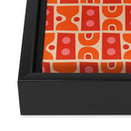 Mid Century Modern Abstract Pattern 721 Mid Mod Orange & Red Framed Canvas Print Gallery Image 3