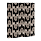 Mid Century Modern Abstract Pattern 755 Black and Beige Canvas Print Gallery Image 8