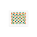 Mid Century Modern Abstract Star Dot Pattern 441 Orange Brown Turquoise Chartreuse Art Print Gallery Image 1