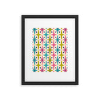 Mid Century Modern Abstract Starburst Pattern 942 Populuxe Pink Green and Blue Framed Art Print Gallery Image 6