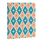 Mid Century Modern Atomic Age Googie Pattern 107 Turquoise and Orange Canvas Print Gallery Image 8