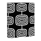 Mid Century Modern Atomic Rings Pattern 771 Black and White Canvas Print Gallery Image 8