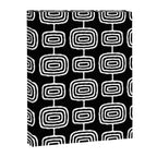 Mid Century Modern Atomic Rings Pattern Black and White Canvas Print Gallery Image 8