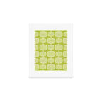 Mid Century Modern Atomic Rings Pattern Chartreuse Art Print Gallery Image 1