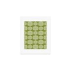 Mid Century Modern Atomic Rings Pattern Mid Mod Olive Green Art Print Gallery Image 1