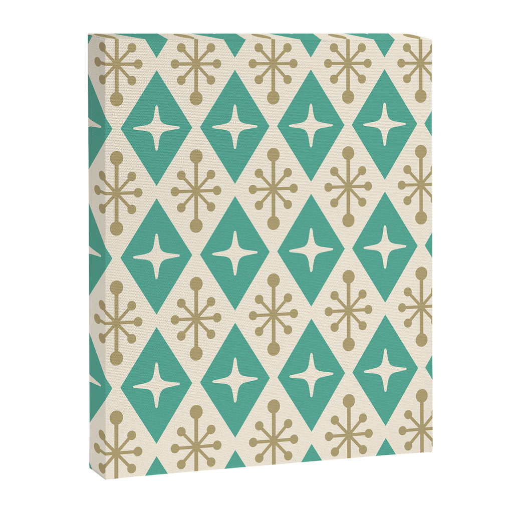 Mid Century Modern Atomic Triangle Pattern 105 Canvas Print Gallery Image 8